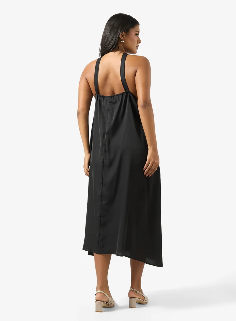 Ella Plus Dress With Asymmetric Neck
