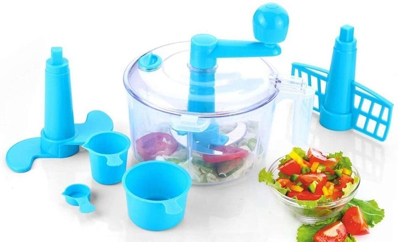 TGOPIT صانع روتي آتا الأوتوماتيكي للمنزل 3 في 1 آلة العجين غير الكهربائية أدوات المطبخ شوبيرز آتا_ميكر تشاكي مجموعة أكواب قياس كليرلاين خلاط خبز قد يختلف أداة يدوية متعددة الألوان 33 واط - Image 1