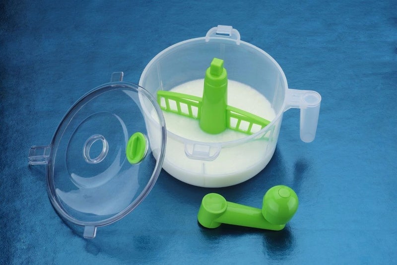 TGOPIT صانع روتي آتا الأوتوماتيكي للمنزل 3 في 1 آلة العجين غير الكهربائية أدوات المطبخ شوبيرز آتا_ميكر تشاكي مجموعة أكواب قياس كليرلاين خلاط خبز قد يختلف أداة يدوية متعددة الألوان 33 واط - Image 4