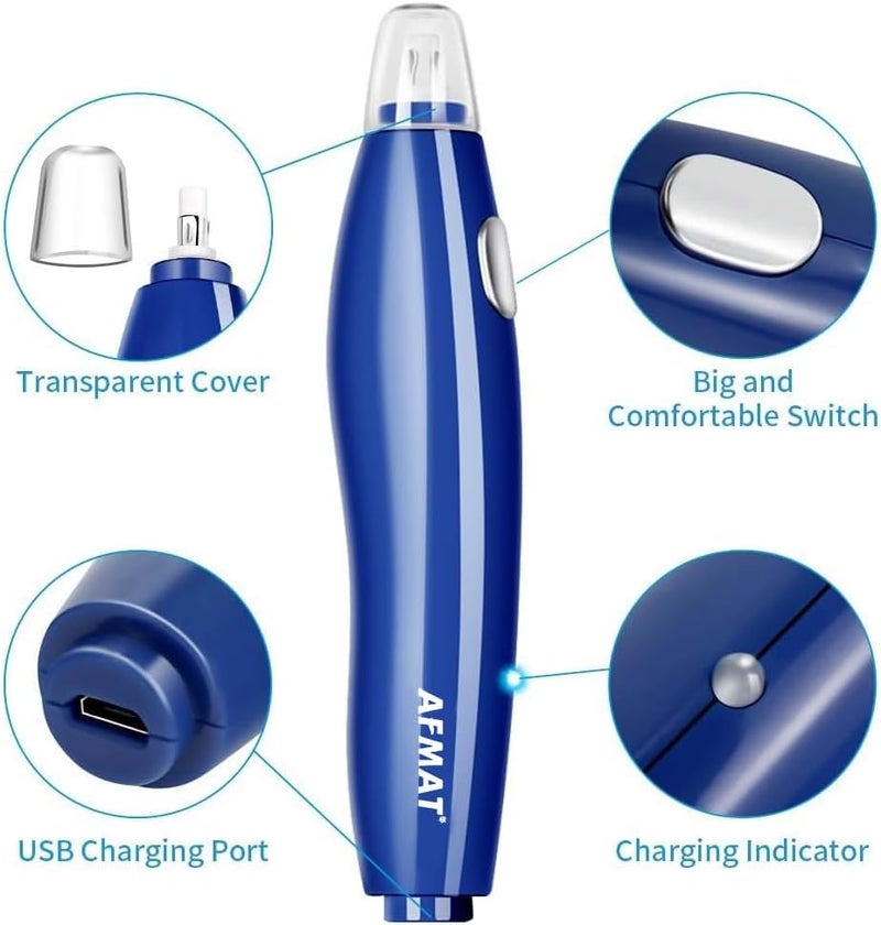 AFMAT Electric Eraser, 140 Eraser Refills, Electric Pencil Eraser Rechargeable for Artists, Electric Erasers for Drafting, Drawing, Painting, Sketching, Architectural Plans, Detailer Tool-Blue - Image 4