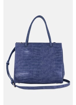 Women Textured Pattern Tote Bag 23 H x 28 L x 11 W cm, Slate Blue - pzsku/ZA812AAD0C4BADA8BBFD9Z/45/_/1737641975/36c9843b-93fa-4dff-b621-fb98b63b37af