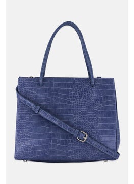 Women Textured Pattern Tote Bag 23 H x 28 L x 11 W cm, Slate Blue - pzsku/ZA812AAD0C4BADA8BBFD9Z/45/_/1737641989/442483bf-d542-404e-a5d7-737f57a4cfb2