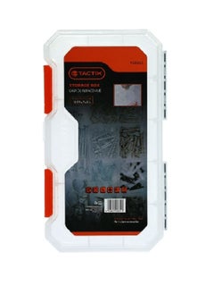 Tactix 13-Compartments Removable Dividers Tool Organizer Box Clear and Orange 31 cm 320652  - Image 1