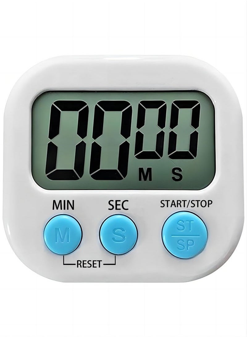 LCD Digital Kitchen Countdown Magnetic Timer White - Image 1