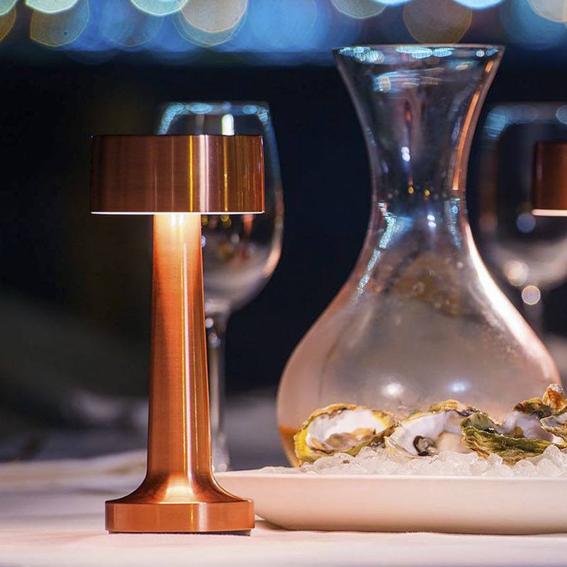 Creative retro led bar table lamp charging restaurant outdoor table lamp cafe clear bar ktv table lamp night light - Image 4