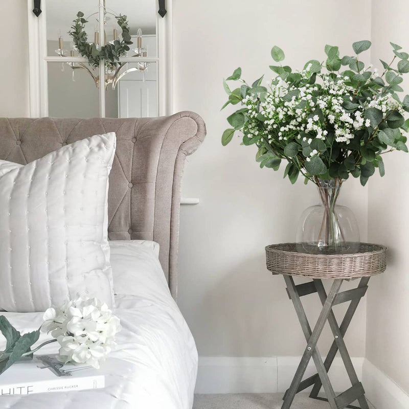 Beferr 5pcs Eucalyptus Stems & 6pcs Babys Breath Artificial Flowers Faux Greenery Bouquets for Wedding Table Centerpiece Home Decor - Image 5