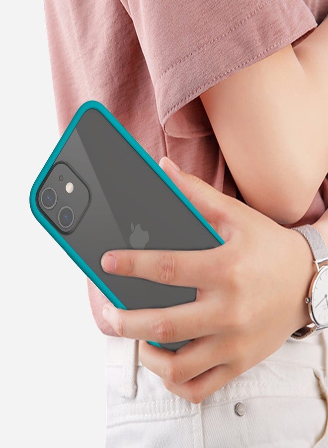 K TOMOTO جراب حماية K TOMOTO متوافق مع iPhone 12 Mini (5.4 بوصة)، جراب حماية من السيليكون السائل الناعم [ممتص للصدمات] [حماية من الحواف المرتفعة] [حماية من السقوط] [متوافق مع MagSafe]، لون أزرق مخضر - Image 4