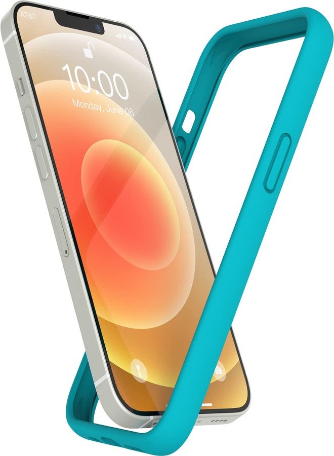 K TOMOTO جراب حماية K TOMOTO متوافق مع iPhone 12 Mini (5.4 بوصة)، جراب حماية من السيليكون السائل الناعم [ممتص للصدمات] [حماية من الحواف المرتفعة] [حماية من السقوط] [متوافق مع MagSafe]، لون أزرق مخضر - Image 1