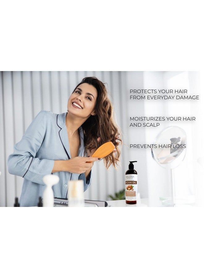 velona Argan Oil8 Oz Morocco Oil Stimulate Hair Growth Skin Body And Face Care Nails Protector Unrefined Cold Pressed Cap Kit - Image 3