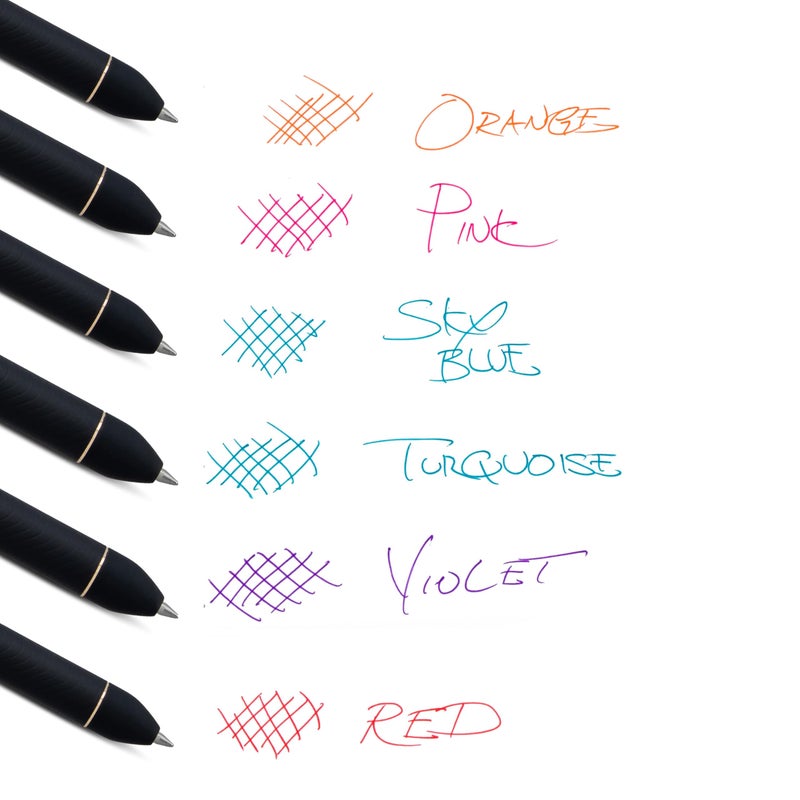 Pentel EnerGel Kuro Shades of Joy, Retractable Liquid Gel Pen, Assorted Ink Colors, Pack of 6 (BL437JOYPF6) - Image 3