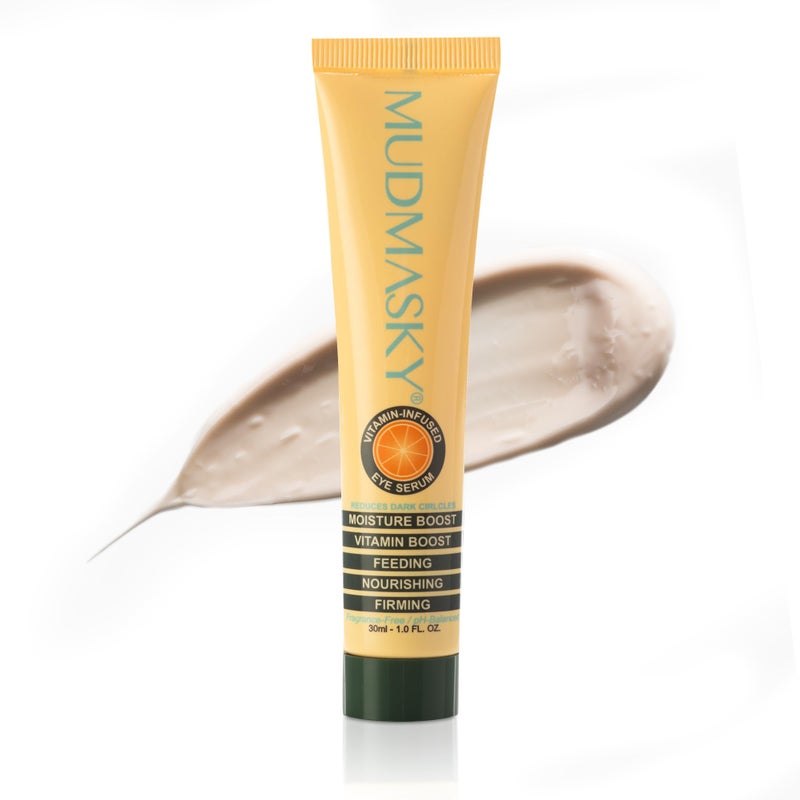 MUDMASKY VitaminInfused Eye Serum 30ml  10 FL OZ  Skin Care Serum with Vitamin C  K Reduces Dark Circles Firms Moisturizes Hydrates Restores Youthful Skin Eye Care for All Skin Types