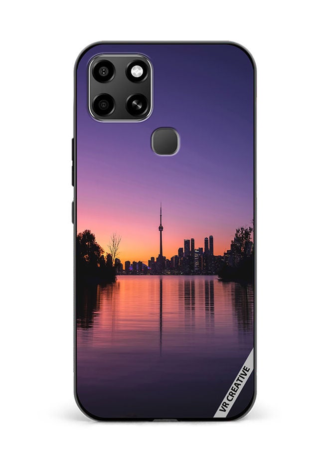 VR CREATIVE Protective Case Cover For Infinix Smart 6 City Sunrise Design Multicolour - Image 1