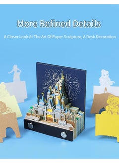 AirYoung 3D Calendar 2025, Desk Calendar 2025, 3D Notepad, 3D Tear-Off Calendar 2025, Desk Calendar, 3D Cinderella Castle Weekly Calendar, Desk Calendar, Creative Paper Carving Craft Gift  - Image 4