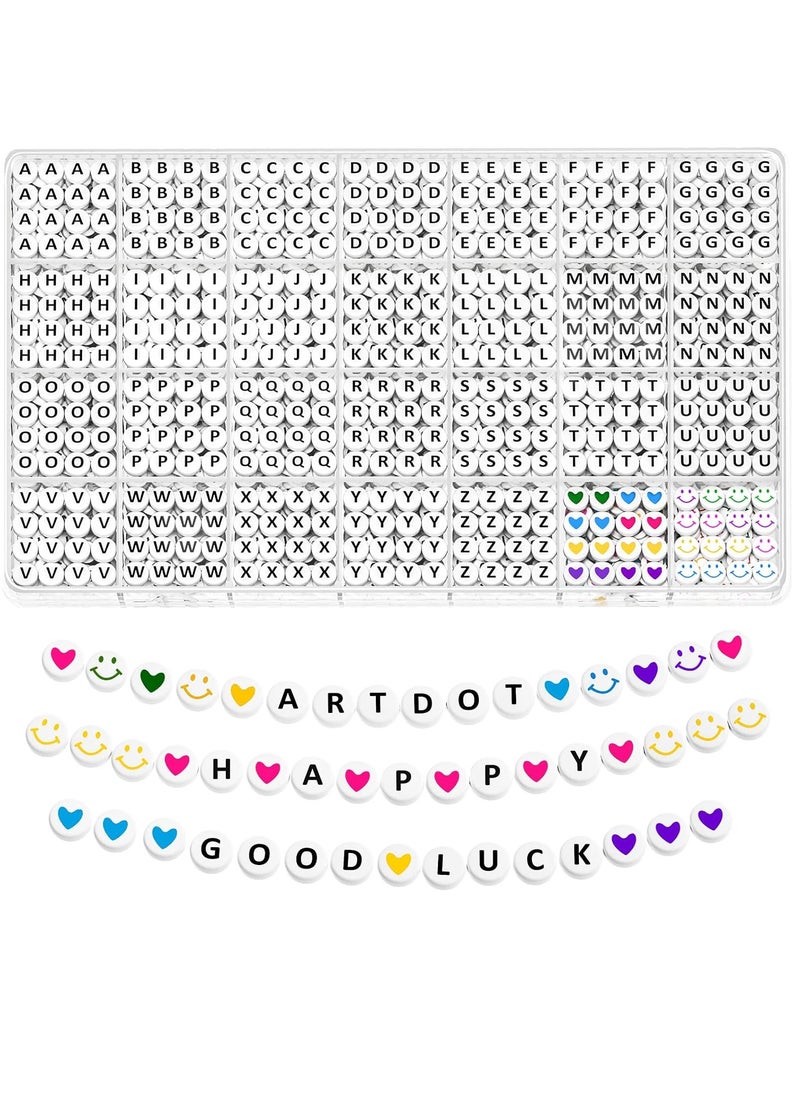 ARTDOT ARTDOT 1400 PCS Letter Beads, 28 Styles Friendship Bracelets Assorted Alphabet Beads Preppy Beads Jewelry Making Kit with Beads Case for Teen Girl Gifts Ages 6 7 8 9 10 11 12  - Image 1