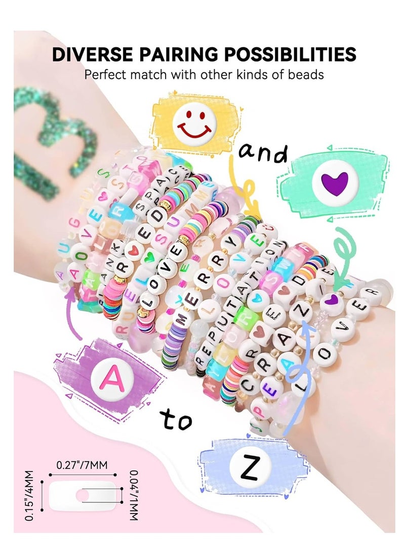 ARTDOT ARTDOT 1400 PCS Letter Beads, 28 Styles Friendship Bracelets Assorted Alphabet Beads Preppy Beads Jewelry Making Kit with Beads Case for Teen Girl Gifts Ages 6 7 8 9 10 11 12  - Image 3