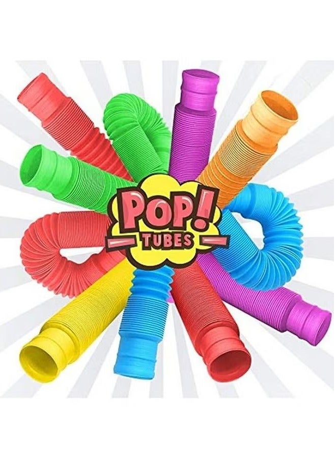 NYVIO Pop Tubes - Sensory Toys - Endless Creativity & Fun for Kids and Toddlers |6 Pack Large| - Connect & Pop! Top ADHD Autism Fidget 2025, Best Boy & Girl Easter Gift Idea - Image 1
