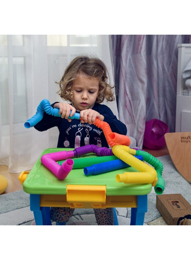NYVIO Pop Tubes - Sensory Toys - Endless Creativity & Fun for Kids and Toddlers |6 Pack Large| - Connect & Pop! Top ADHD Autism Fidget 2025, Best Boy & Girl Easter Gift Idea - Image 3