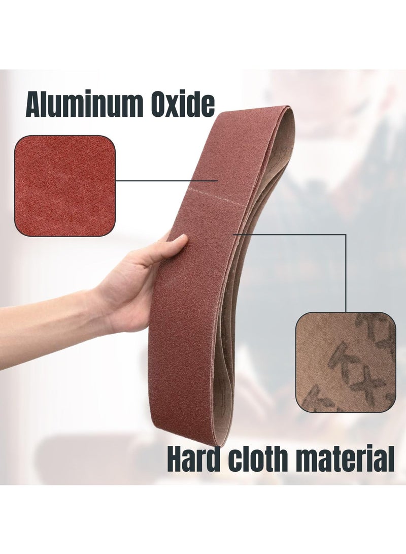 POWERTEC 110680 4 X 36 Inch Sanding Belts 80 Grit Aluminum Oxide Sanding Belt Premium Sandpaper 10 Pack  - Image 3