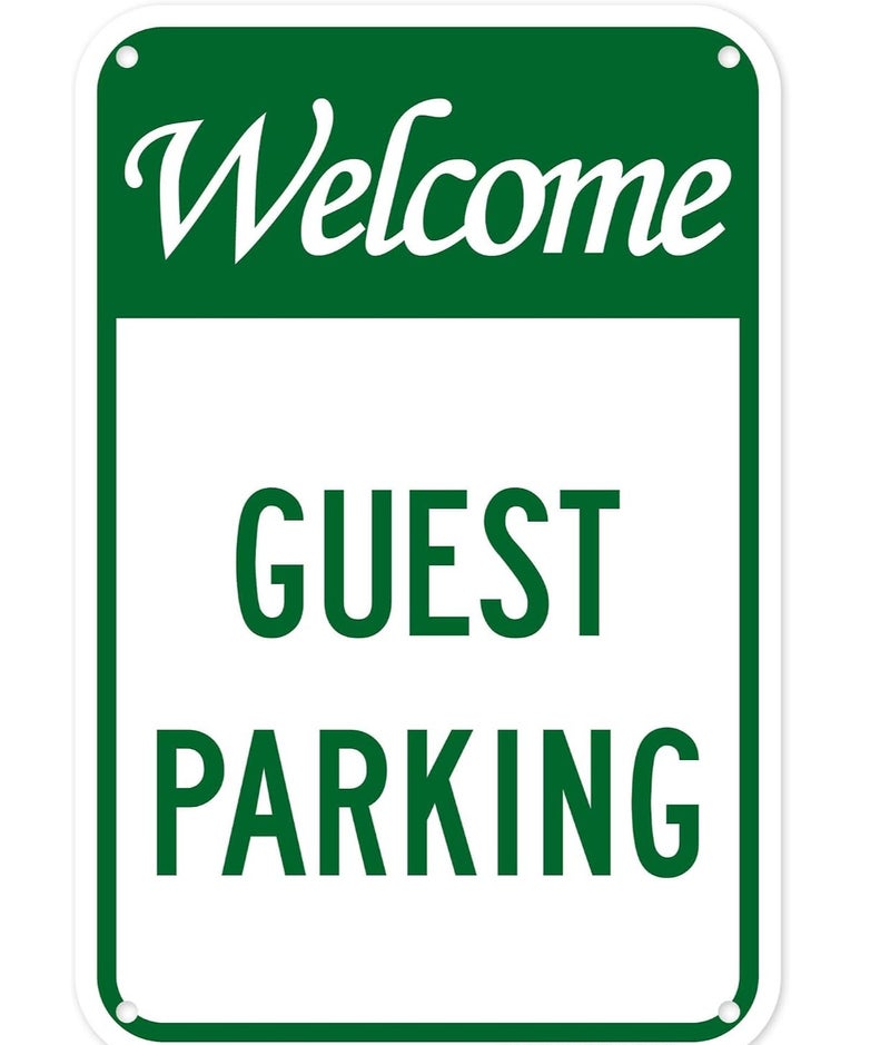 ARS Guest Parking Sign, 12x18 Inches, 55 mil thick HDPE (high density polyethylene), Made in UAE - Image 1