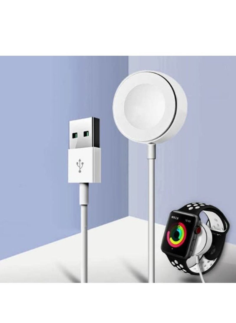NTECH Watch Magnetic Charger White Wireless USB A Charger Cable - Image 3