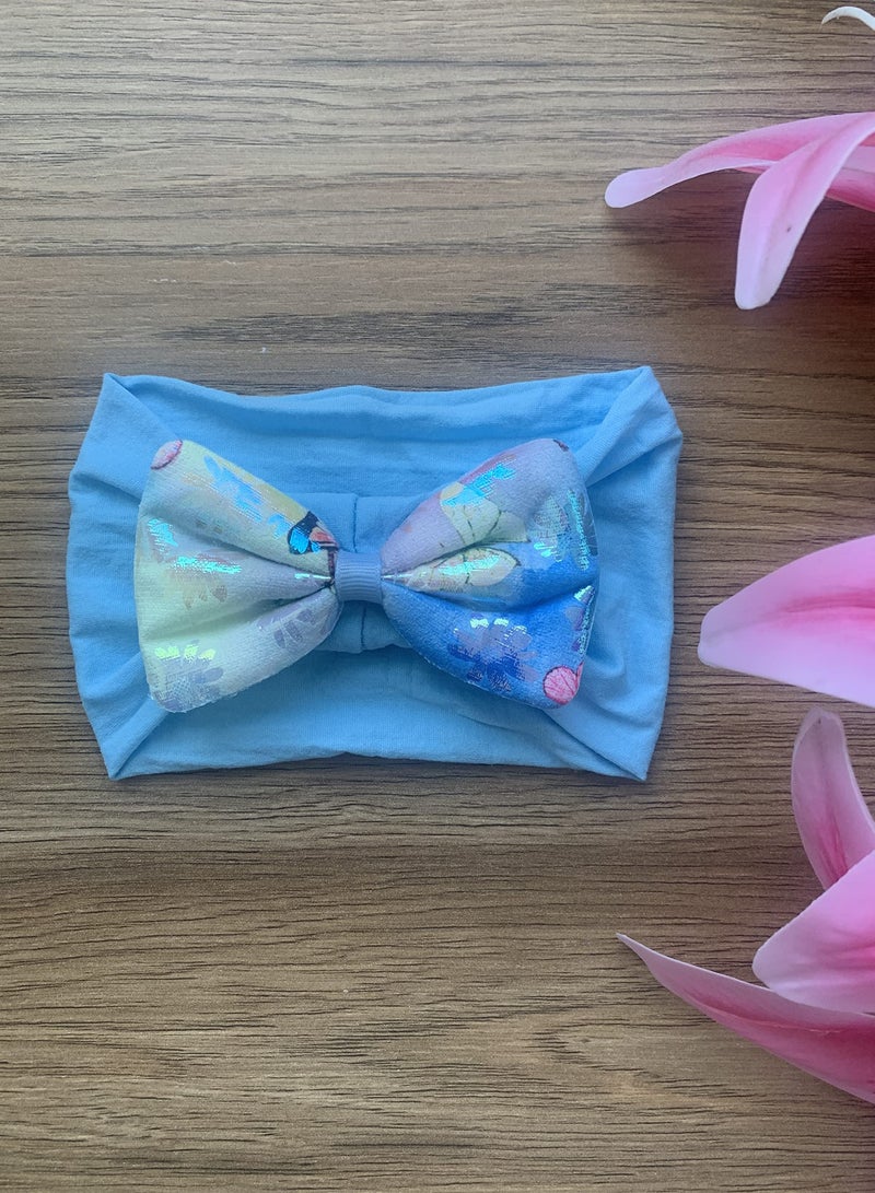 The Girl Cap tgc The Girl Cap Baby Butterfly Headband – One Size Beautiful & Elegant Design Stretchable Headwear - Perfect Hair Accessories for Baby (Blue), 1.0 count - Image 2