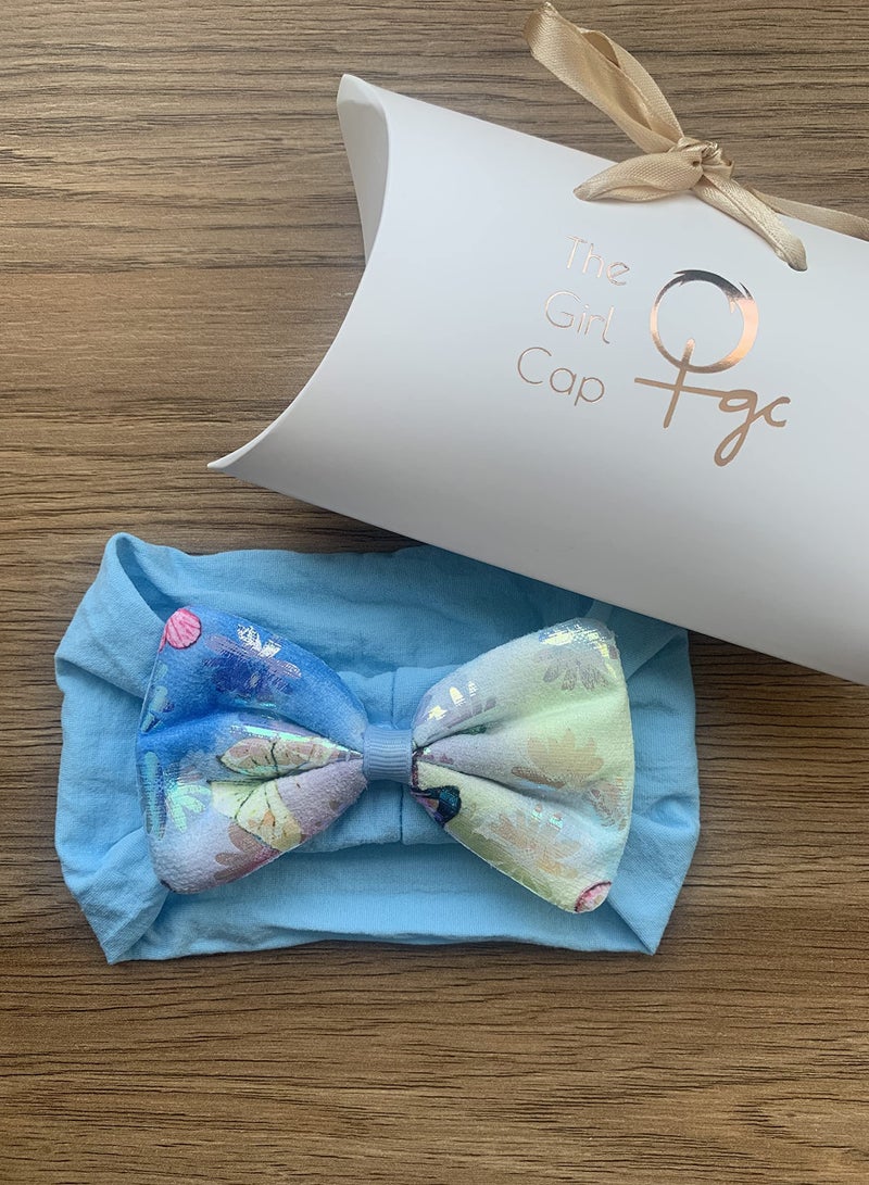 The Girl Cap tgc The Girl Cap Baby Butterfly Headband – One Size Beautiful & Elegant Design Stretchable Headwear - Perfect Hair Accessories for Baby (Blue), 1.0 count - Image 3