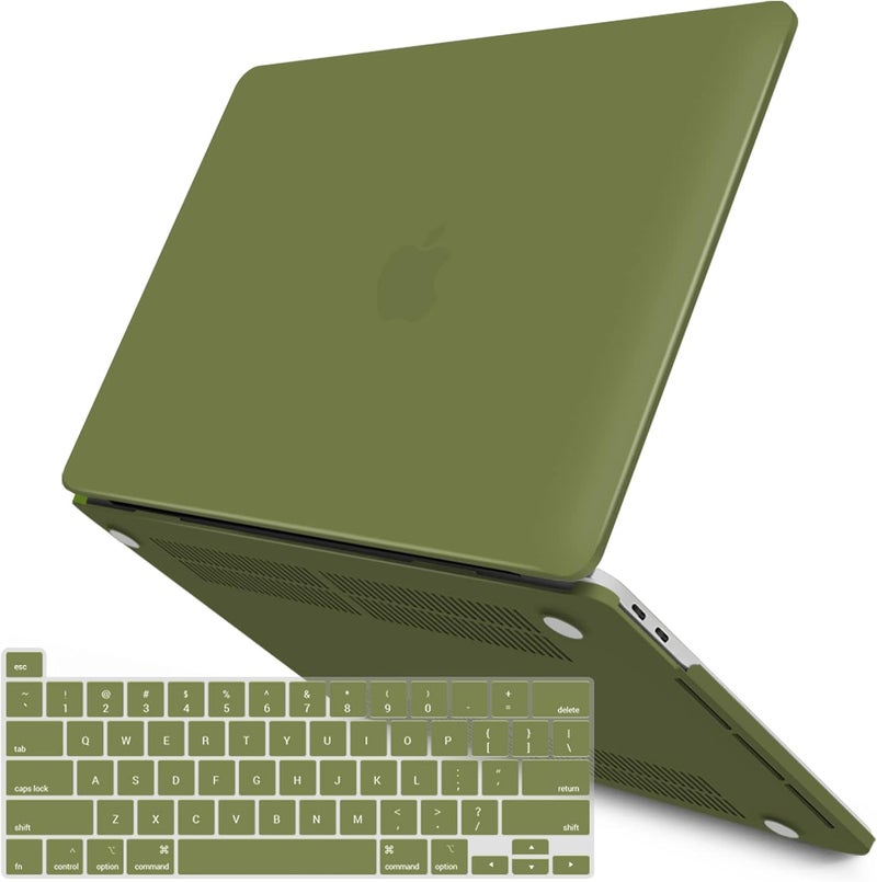 I Benzer Compatible with 2025 2024 M2 MacBook Pro 13 Inch Case 2025-2016 M1 A2338 A2289 A2251 A2159 A1989 A1706 A1708, Hard Shell Case & Keyboard Cover for Mac Pro 13, Matcha Green,T13MOGN+1 - Image 1