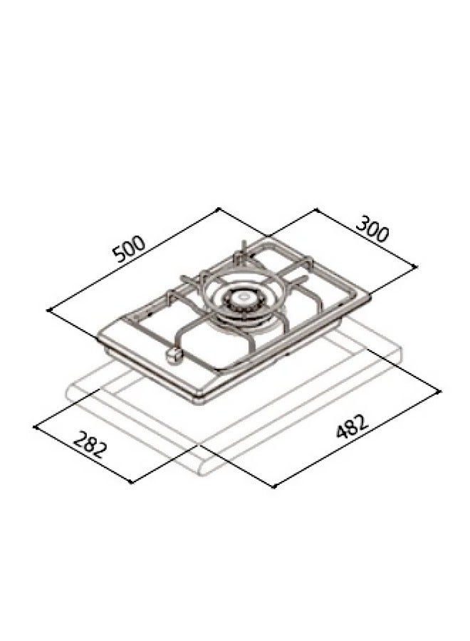 kitchen Line Electric Hob 30 CM - Stainless Steel - 2 Eyes - Switch to Control Temperature - D2003 - Image 2