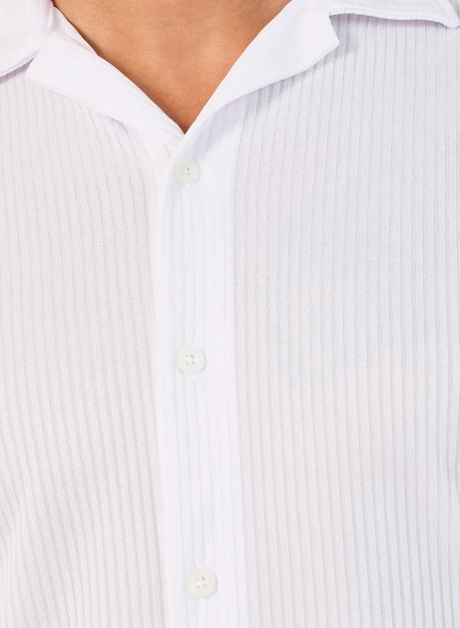 Styli Textured Relaxed Fit Short Sleeve Shirt
