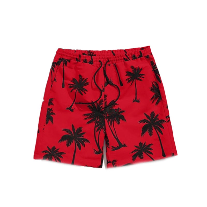 New Sublimation Round Neck Short-Sleeved Beach Pants Hawaiian Suit Simple Trendy Two-Piece Set 3D Printing - Image 1