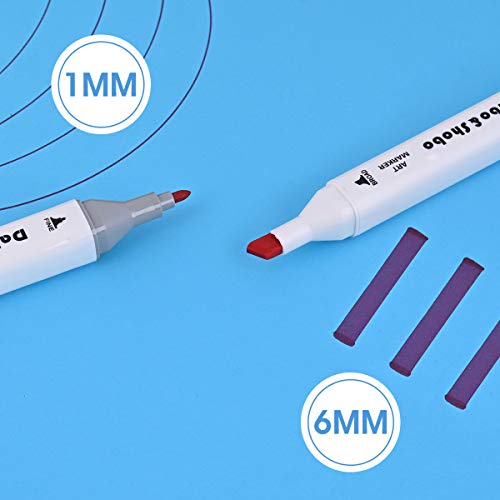 Dabo&Shobo 60 Colors Drawing Markers, Dual Tip Markers, Fine & Chisel Coloring Marker for Adult Coloring And Sketching - Image 4