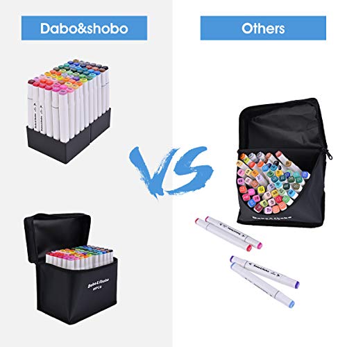 Dabo&Shobo 60 Colors Drawing Markers, Dual Tip Markers, Fine & Chisel Coloring Marker for Adult Coloring And Sketching - Image 3