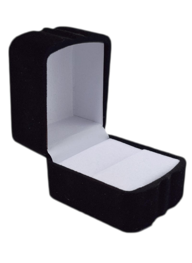 Generic Black Velvet Jewelry Box: Ring & Pendant Display Perfect for Proposals & Engagements  - Image 1