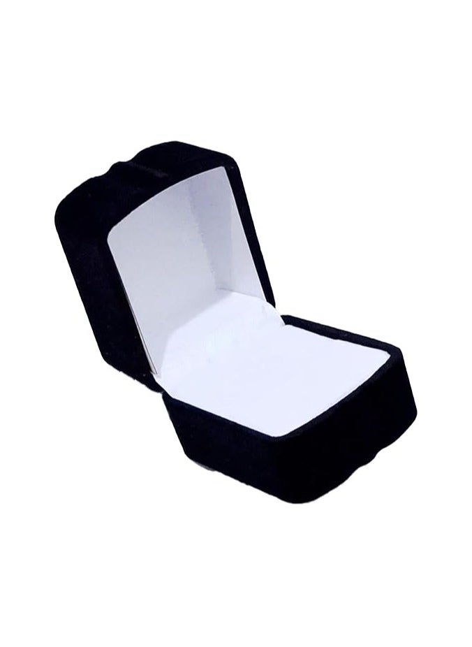 Generic Black Velvet Jewelry Box: Ring & Pendant Display Perfect for Proposals & Engagements  - Image 4