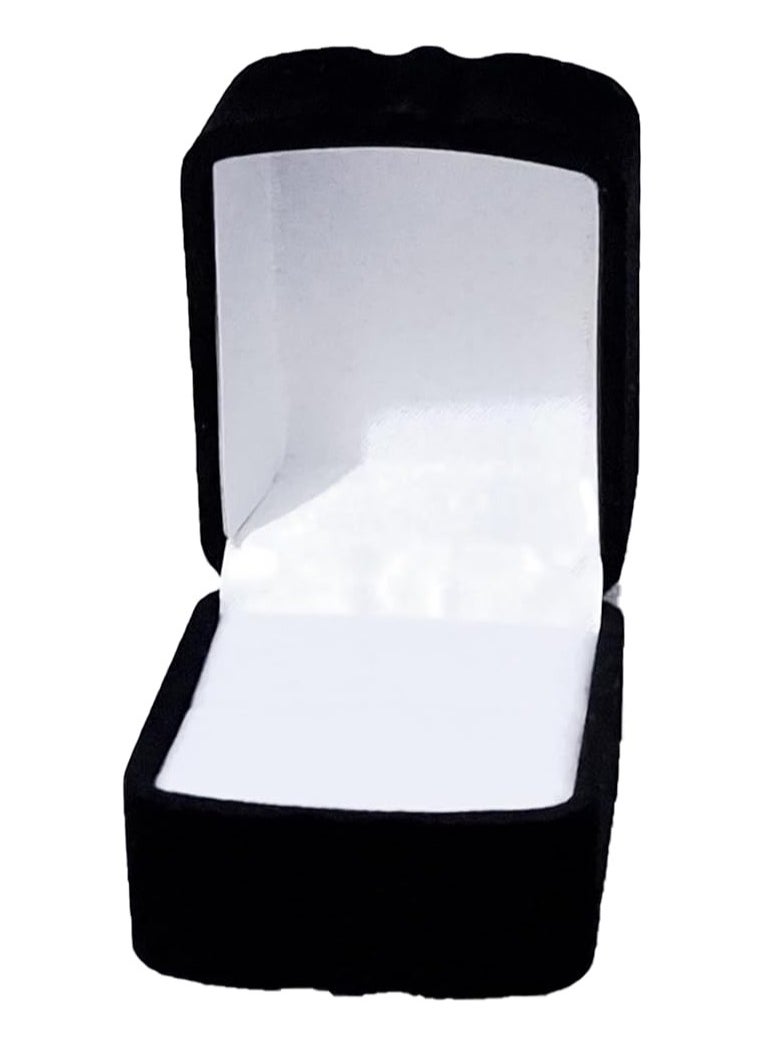 Generic Black Velvet Jewelry Box: Ring & Pendant Display Perfect for Proposals & Engagements  - Image 2