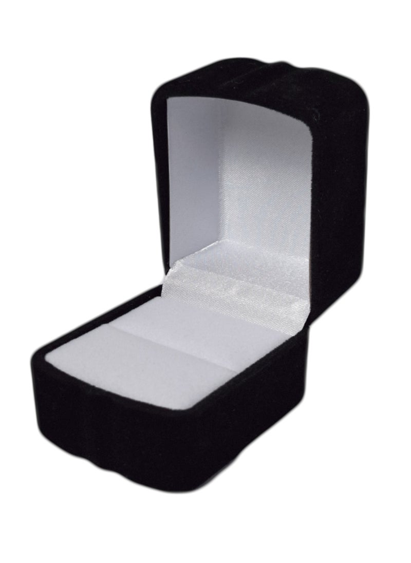 Generic Black Velvet Jewelry Box: Ring & Pendant Display Perfect for Proposals & Engagements  - Image 3
