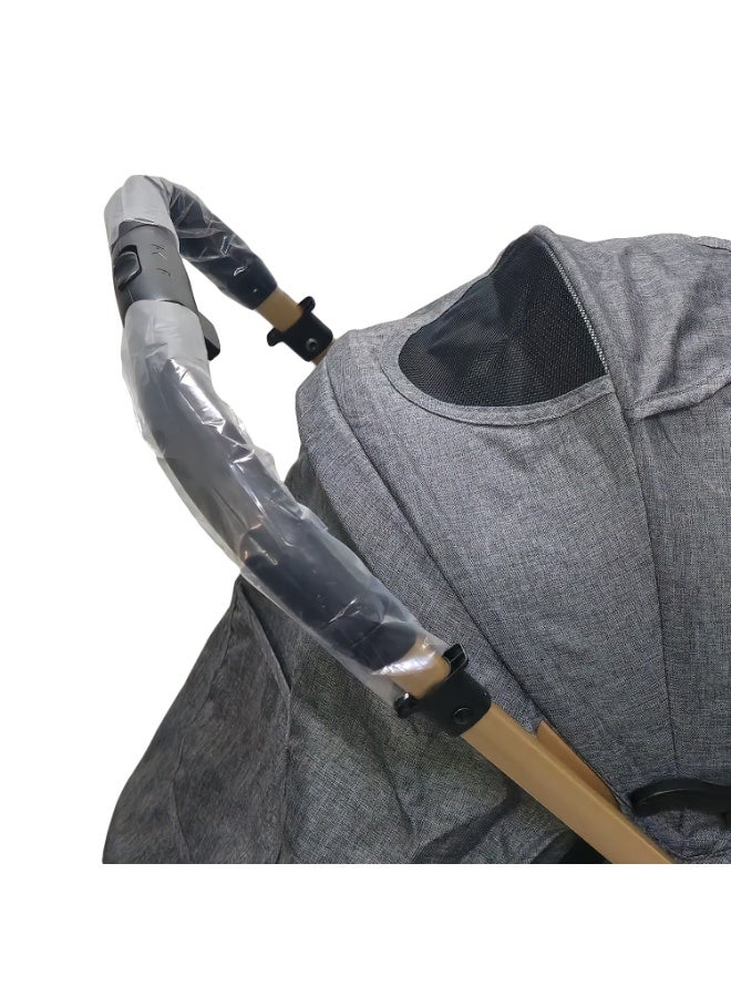 BABYCARA Lightweight Baby Stroller for Newborn Aluminium Frame with Reversible Handle and Front Wheels Brake - Image 5