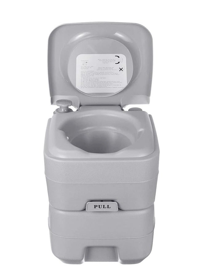 Travel Camping Portable Toilet Flush 20L Outdoor Grey  - Image 1