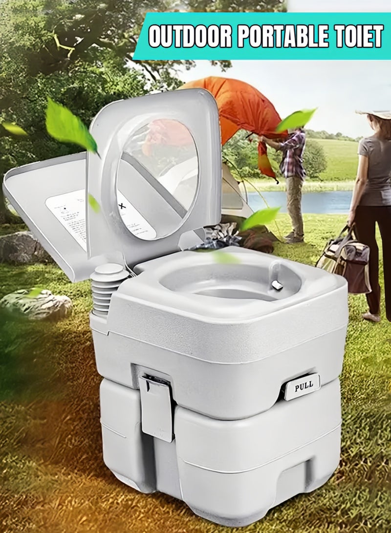 Travel Camping Portable Toilet Flush 20L Outdoor Grey  - Image 2