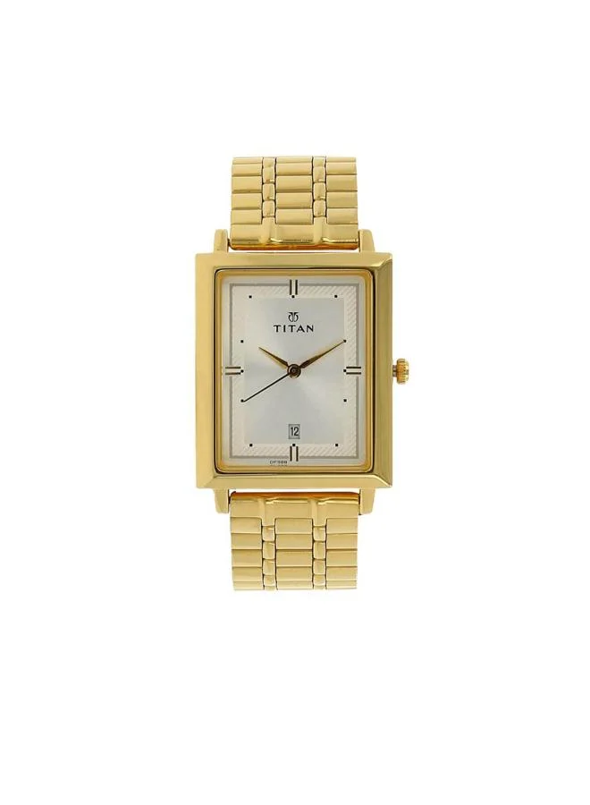 تيتان Men Analog Display Watch With Gold Metal Strap - 1715YM01