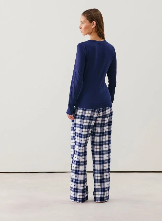 UNDIZ Checked flannel trousers