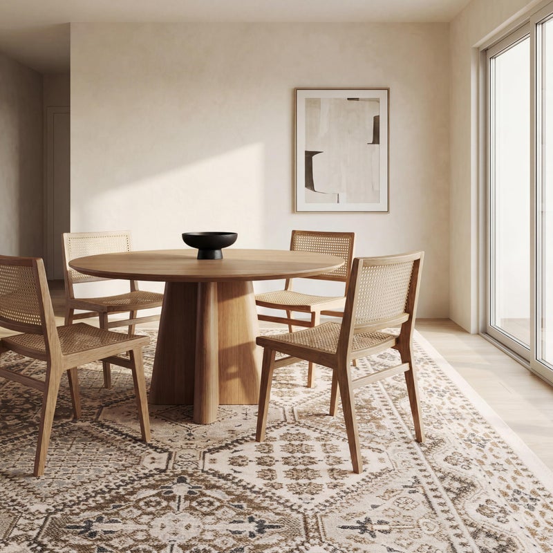 nuLOOM 9x12 Becca Traditional Tiled Area Rug, Beige, Faded Transitional Design, Stain Resistant, For Bedroom, Dining Room, Living Room, Hallway, Office, Kitchen, Entryway - Image 3