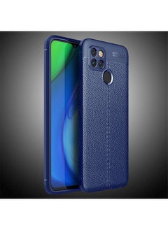 HuHa Case Cover For Realme V3 Litchi Texture TPU Shockproof Case Navy Blue 