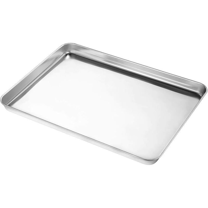 Wildone Baking Sheet Set of 3, Stainless Steel Cookie Sheet Baking Sheet Pan, 9/12/16 Inch, Non Toxic & Heavy Duty & Easy Clean - Image 4