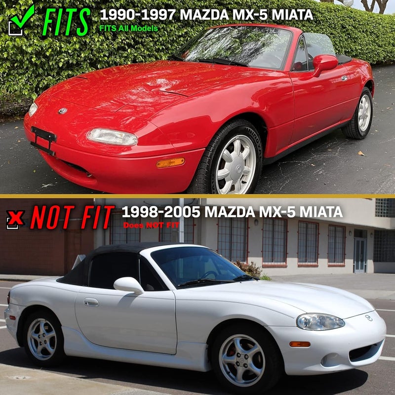 USR UNIQUE STYLE RACING USR DEPO 9097 MX5 إشارات ضوئية مجموعة مصابيح إشارة الانعطاف الأمامية بتصميم كريستالي JDM اليسار واليمين متوافقة مع 1990-1997 مازدا MX5 Mk1 مياتا عدسة كريستالية واضحة بالكامل - Image 2