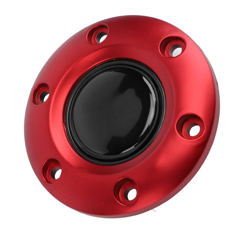 Car Steering Wheel Center Cap: Red ABS Premium Material - Sleek Stylish Design 6 Hole Steering Wheel Horn Button for Universal Vehicle Interior, Enhanced Driving Experience - Image 2