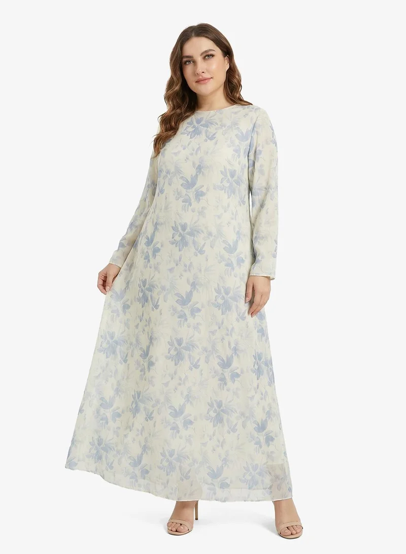 Khizana Plus Size Floral Print Dress
