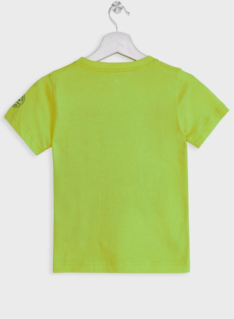 كونفرس Kids Logo Camo Stack T-Shirt