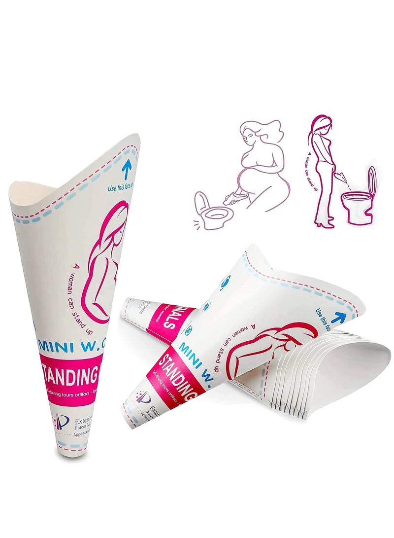 20 Pack Disposable Female Urination Device, Female Urinal Funnel Pee Cups, No More Worries Using Public Restrooms at Festivals, Camping, Travel, Irreplaceable Post Surgery Aid - Image 1
