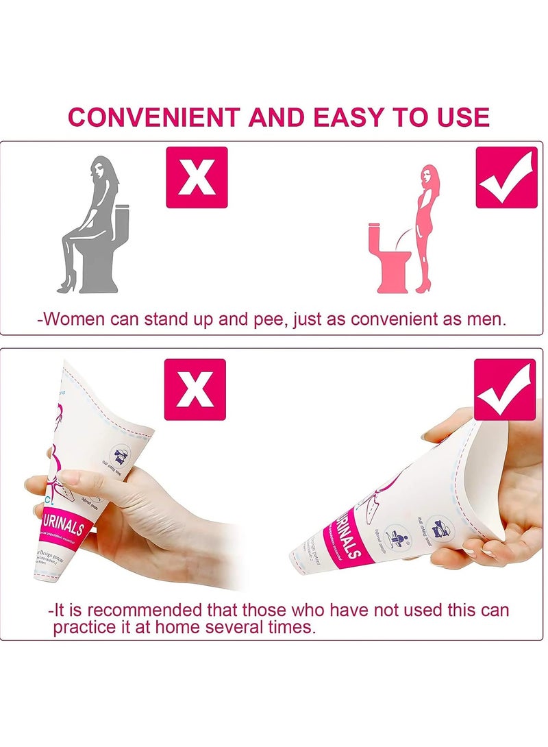 20 Pack Disposable Female Urination Device, Female Urinal Funnel Pee Cups, No More Worries Using Public Restrooms at Festivals, Camping, Travel, Irreplaceable Post Surgery Aid - Image 5